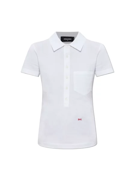 Koszulka polo Dsquared2 biała