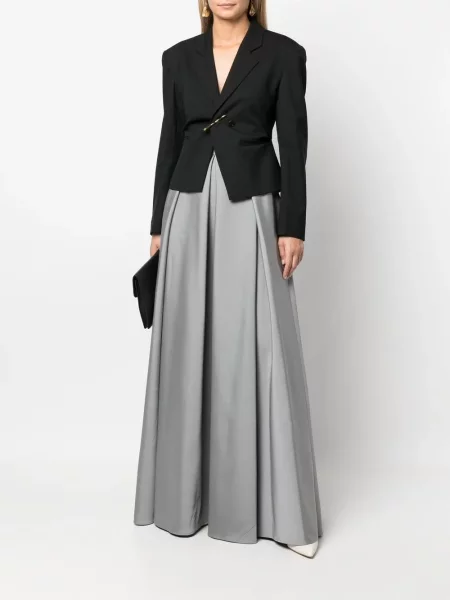 Maxi sukňa Alberta Ferretti sivá