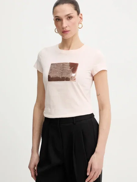 Tričko Armani Exchange růžové
