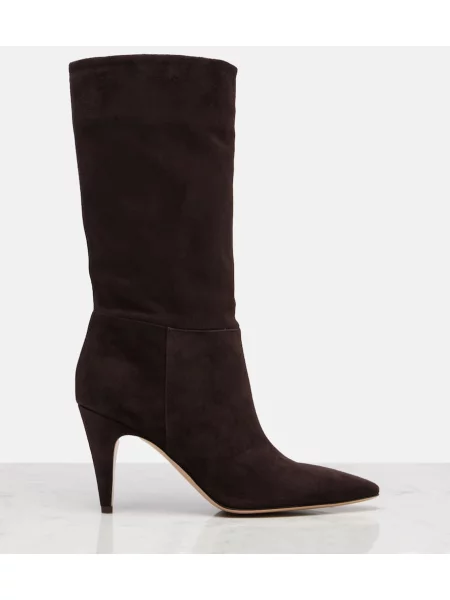Botine Gianvito Rossi din piele de căprioară maro