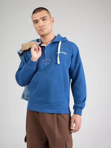 Pepe Jeans Mikina JOHN tmavomodrá biela
