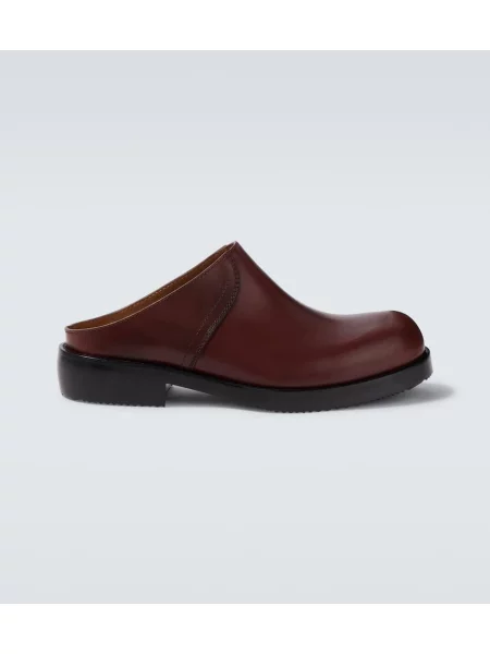 Papuci tip mules Dries Van Noten din piele maro
