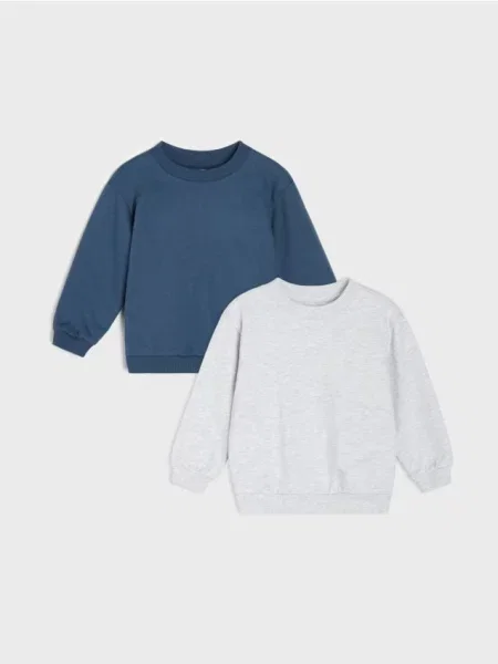 Sinsay mikiny crewneck 2 pack námořnická modrá