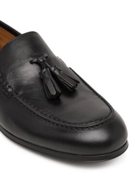 Tommy Hilfiger Čevlji brez vezalk Flex Hilfiger Lth Tassel Loafer črna
