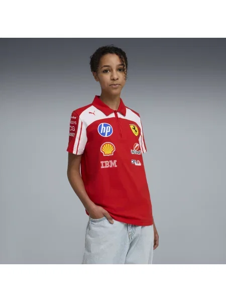 PUMA Replika młodzieżowej koszulki polo Scuderia Ferrari HP Akcesoria czerwony
