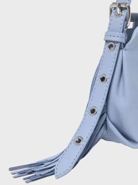 Шкіряна сумка Maje блакитна