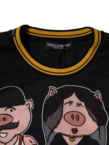 Rövid póló Dolce & Gabbana fekete