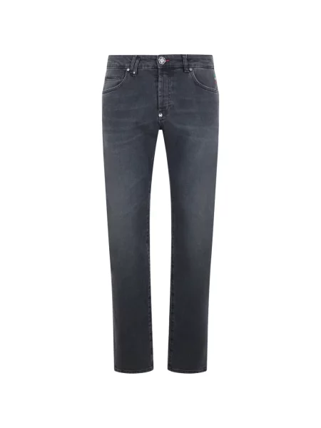 Blugi Philipp Plein cu autograf negru