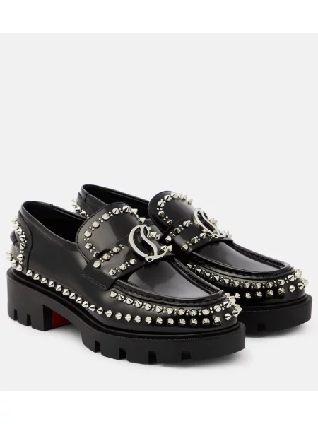 Pantofi loafer Christian Louboutin din piele negru