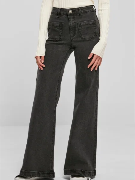Urban Classics Džínsy denim čierny