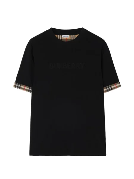 Tricou Burberry în carouri negru