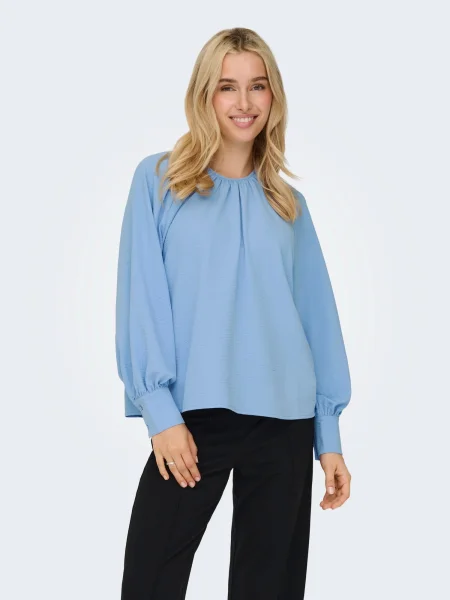 ONLY Bluza ONLDINA METTE golobje modra