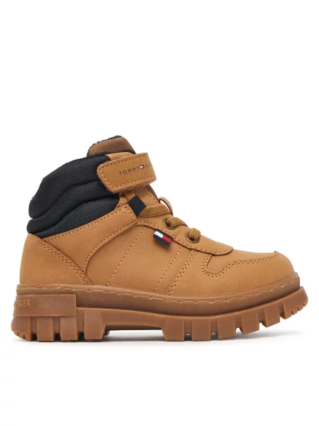 Μποτάκια Tommy Hilfiger καφέ