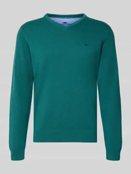 Sweter z dzianiny z haftem z logo Fynch-hatton