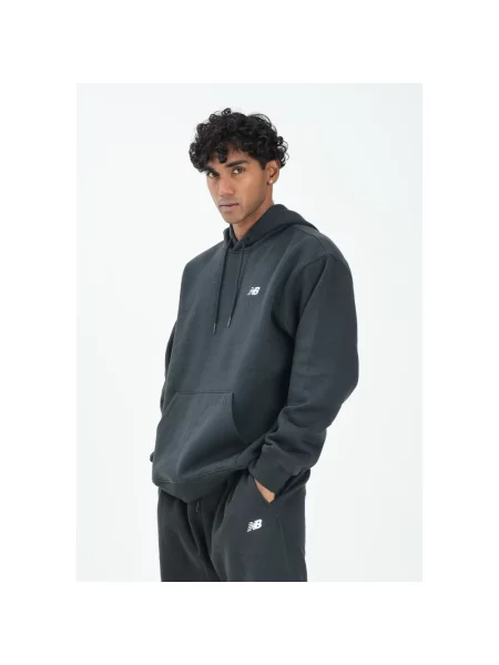 Bluza New Balance Small Logo French Terry Hoodie black czarna