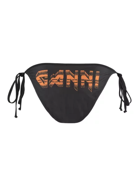 Bikini Ganni wiązane czarne