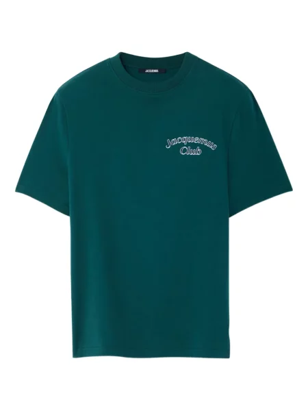 Tricou Jacquemus cu broderie verde
