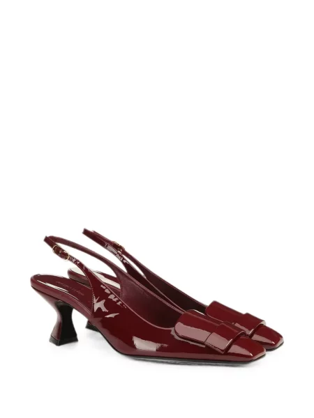 Pantofi cu toc Sergio Rossi slingback roșu