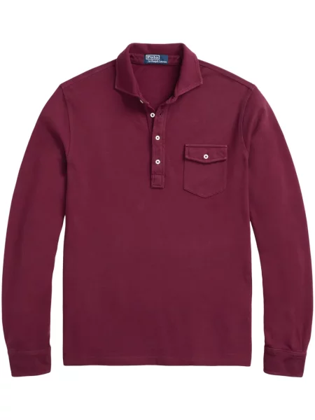Fleece πουλόβερ Polo Ralph Lauren με στρογγυλή λαιμόκοψη με σχέδιο γκρι