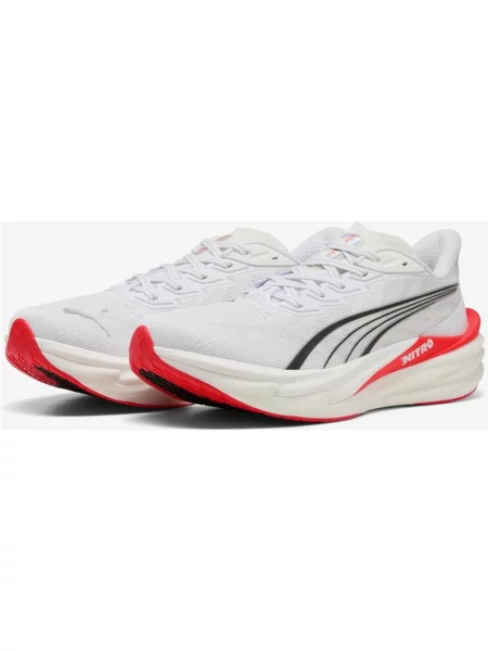 Buty do biegania Puma Deviate NITRO 4 czerwony czarny 40 biały