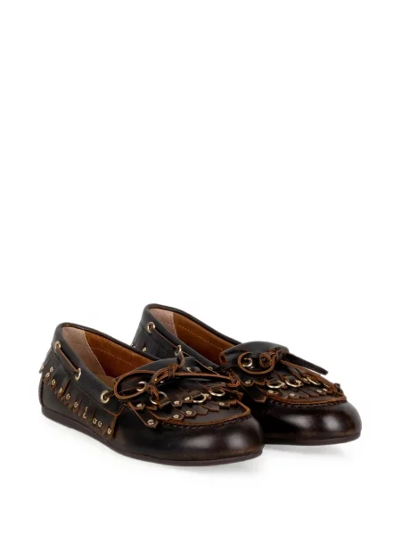 Pantofi loafer Bibi Lou cu tepi maro