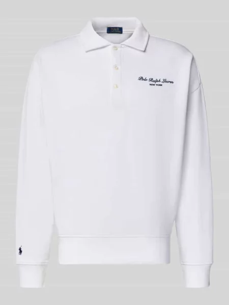 Bluza o kroju relaxed fit z mieszanki bawełny Polo Ralph Lauren biała