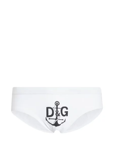 Chiloți Dolce & Gabbana din jerseu alb