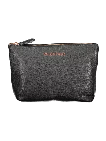 Lniana kosmetyczka Valentino By Mario Valentino czarna