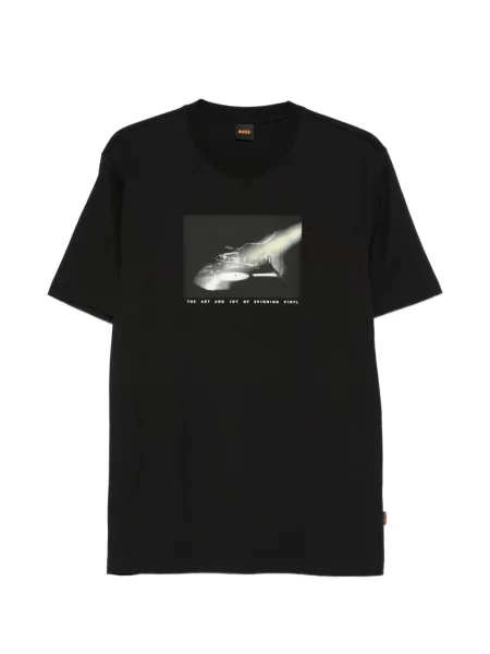 Grafic tricou Boss cu imagine negru