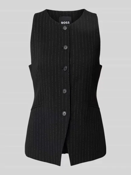 Kamizelka o kroju slim fit z czystej model JULERAN' Boss czarna