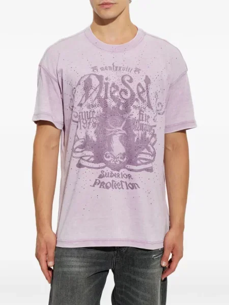 Tricou Diesel cu imagine violet