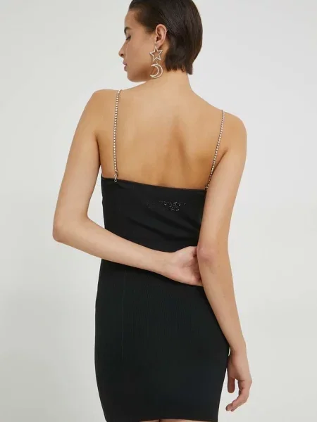 GCDS rochie mini mulata negru