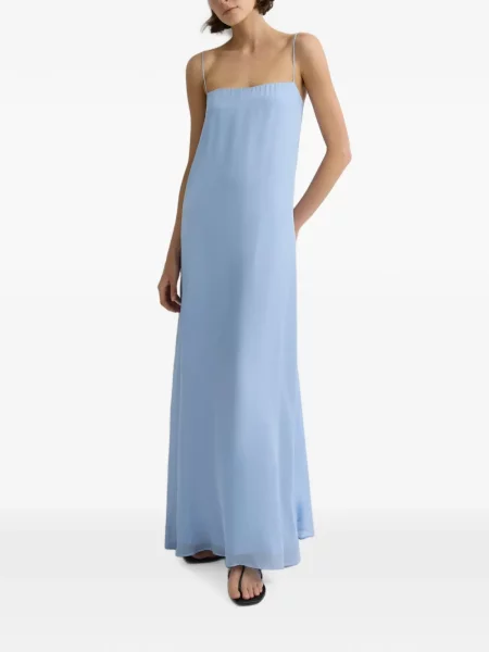 Rochie maxi Bondi Born de mătase albastru