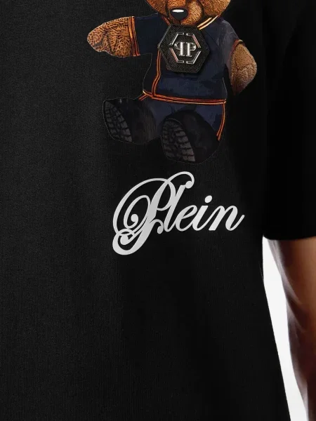 Tricou Philipp Plein cu imagine teddy negru