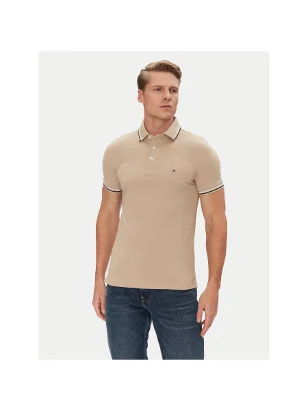 Tommy Hilfiger Polo majica Seasonal Slim Fit bež