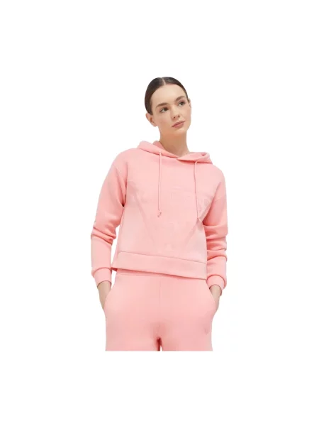 Bluza z kapturem Guess różowa