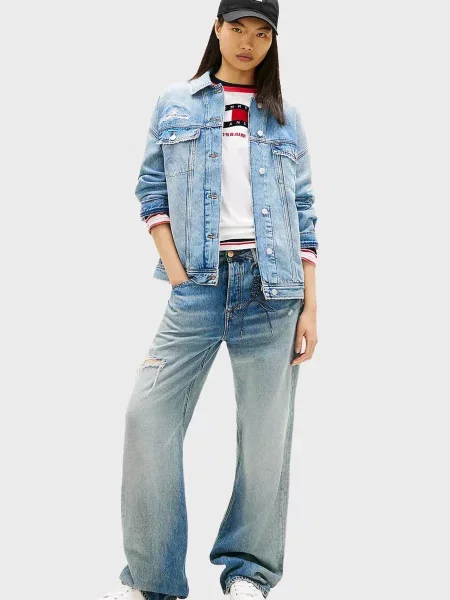 Джинсова куртка Tommy Jeans блакитна