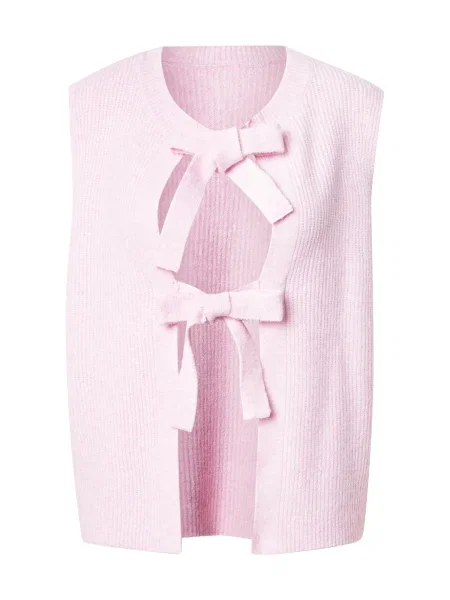 PIECES Vestă tricotată roz