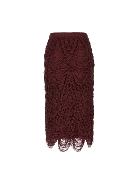 Spódnica skórzana Ferragamo brązowa