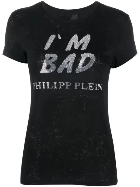 Tricou Philipp Plein cu paiete negru
