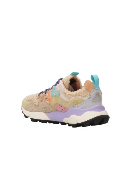 Sneakersy Flower Mountain zamszowe w kwiatki beżowe