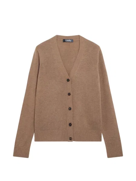 Cardigan 's Max Mara cu decolteu în V maro