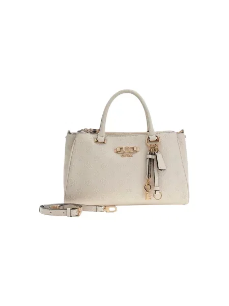 Listonoszka Guess skórzana beżowa