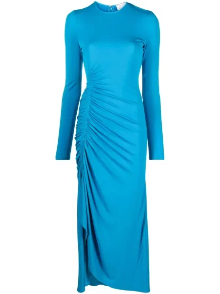 Rochie maxi Givenchy drapată lungă de costum albastru