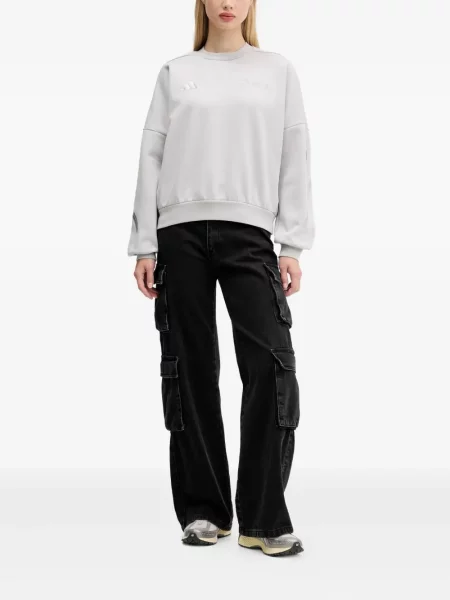 Pantaloni Adidas Campus cu șireturi cu dungi din dantelă roșu