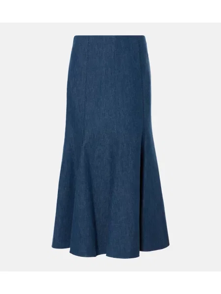 Laneno midi krilo Gabriela Hearst na zvonec modra