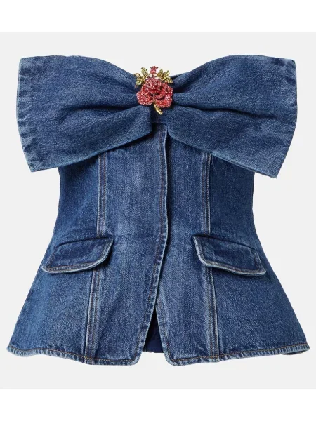 Top Self-portrait albastru