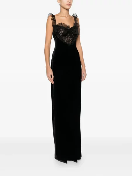 Rochie Alessandra Rich de catifea de costum negru