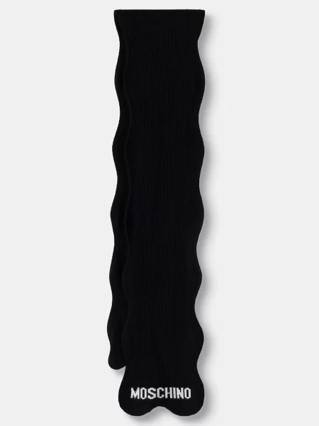 Moschino fular pentru femei cu lână negru