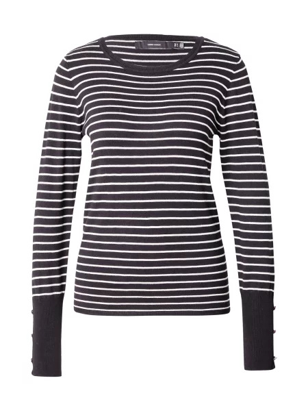 VERO MODA Pulover VMDory negru alb